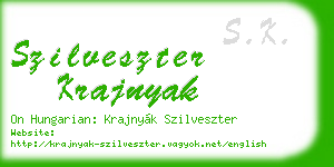 szilveszter krajnyak business card