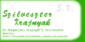 szilveszter krajnyak business card